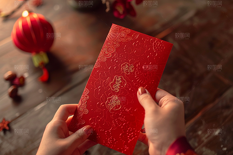 红包吉利中国风摄影图