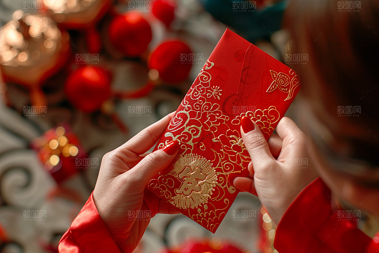 红包婚礼中国风摄影图