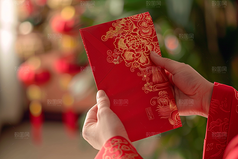 红包喜庆春节摄影图