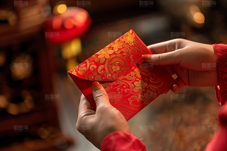 红包婚礼祝福摄影图