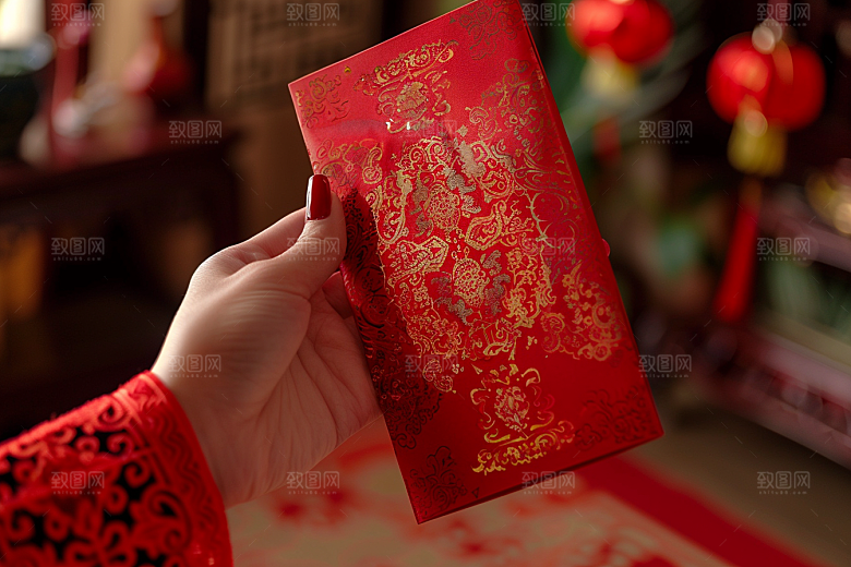 红包婚礼中国风摄影图