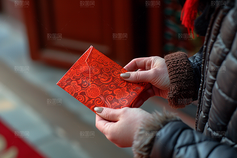 红包祝福喜庆摄影图