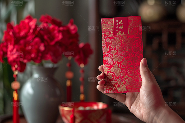 红包喜庆春节摄影图