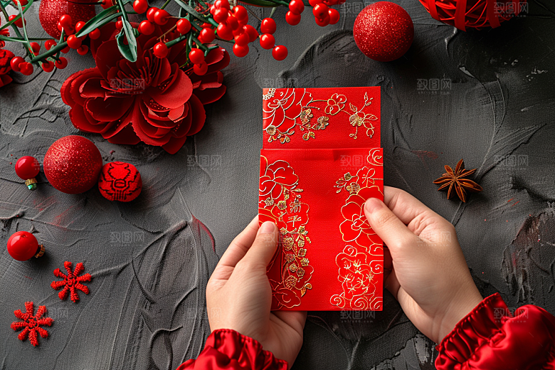 红包送礼高清摄影图