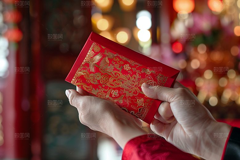 红包春节过年摄影图