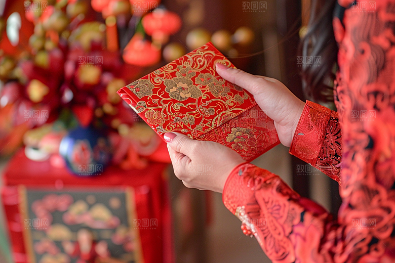 红包中国风春节摄影图