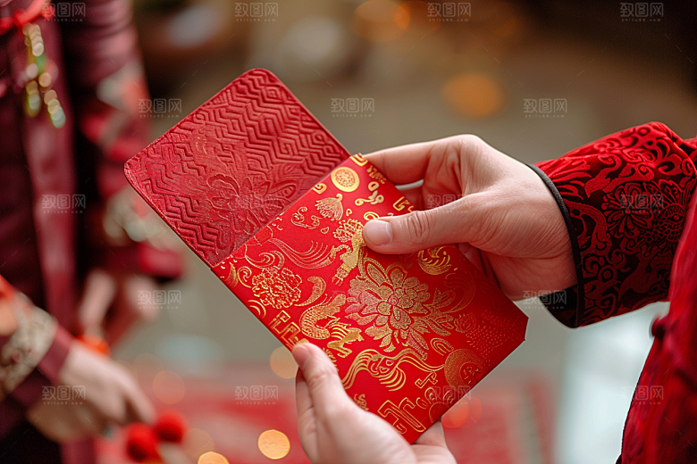 红包送礼祝福摄影图