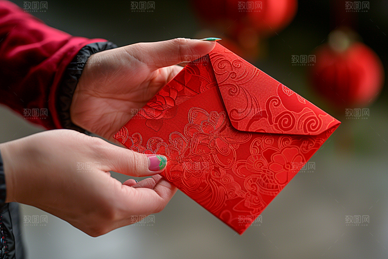 红包婚礼中国风摄影图