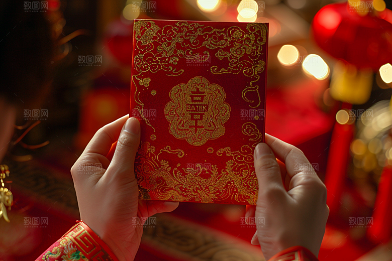 红包喜庆春节摄影图