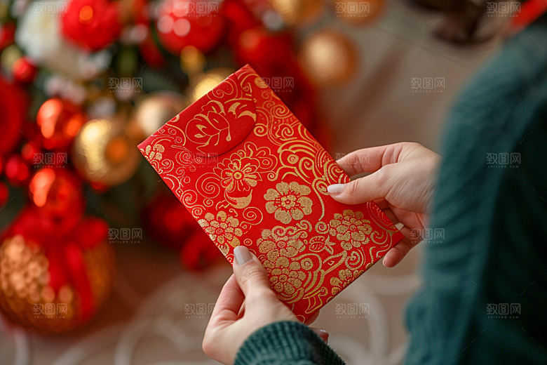 红包中国风祝福摄影图