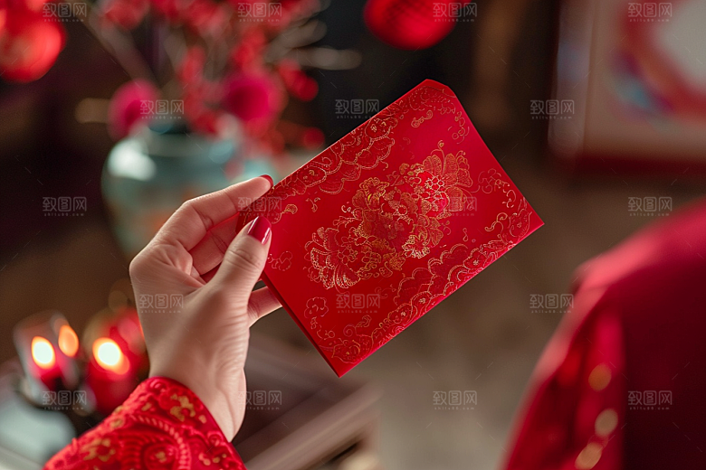 红包祝福大气摄影图
