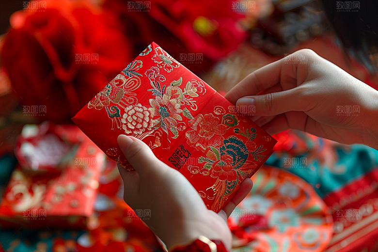 红包喜庆祝福摄影图