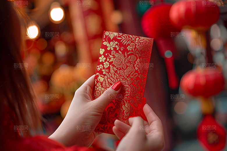 红包精致喜庆摄影图