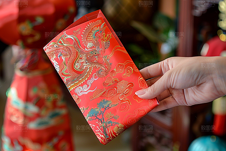 红包春节过年摄影图