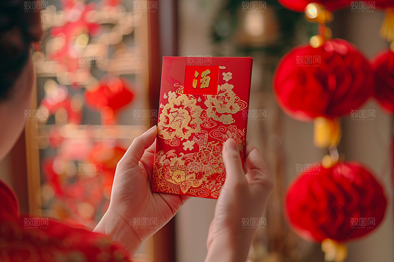 红包婚礼春节摄影图