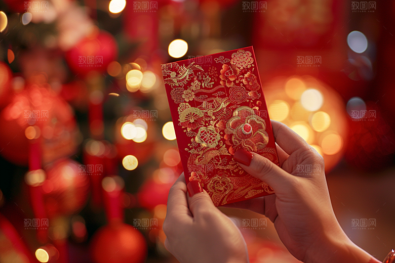 红包吉利婚礼摄影图