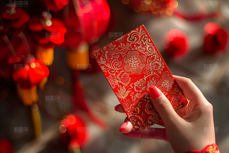 红包婚礼春节摄影图