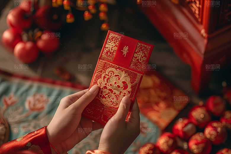 红包精致中国风摄影图