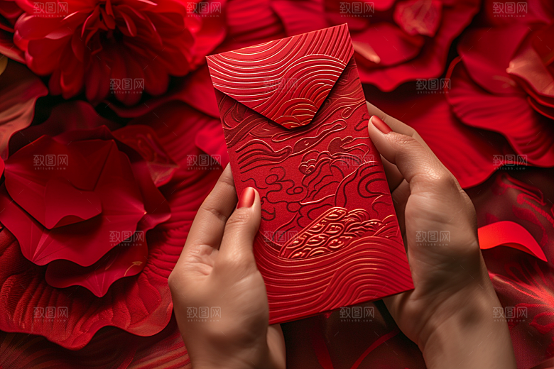 红包利是封送礼摄影图