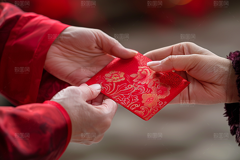 红包吉利婚礼摄影图