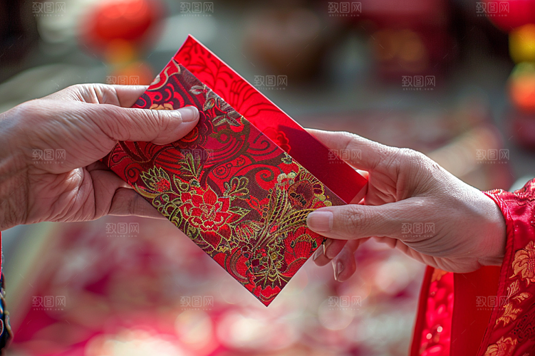 红包中国风婚礼摄影图