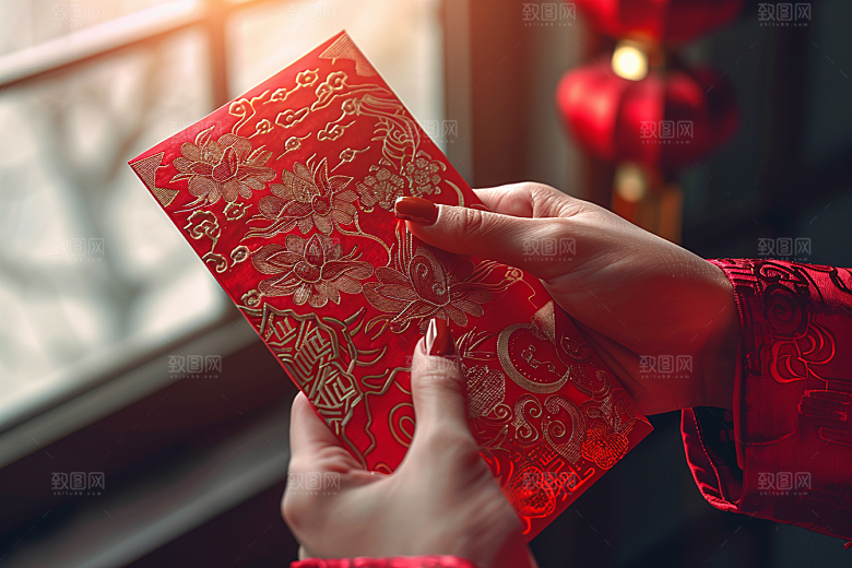 红包利是封送礼摄影图