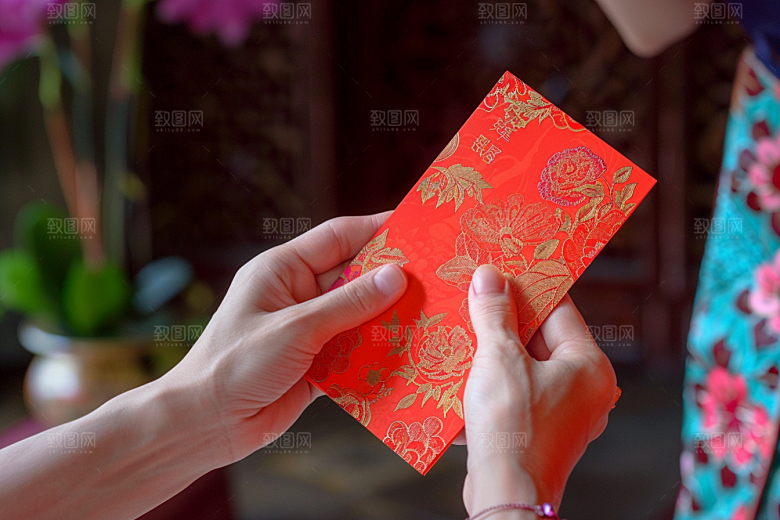 红包婚礼中国风摄影图