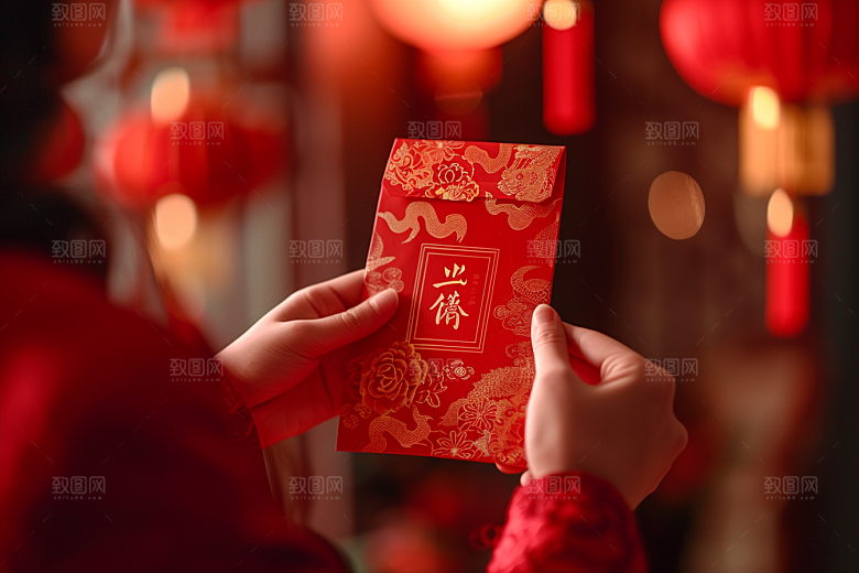 红包过年高清摄影图