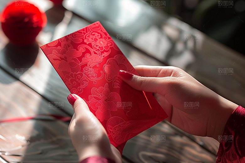 红包祝福吉利摄影图