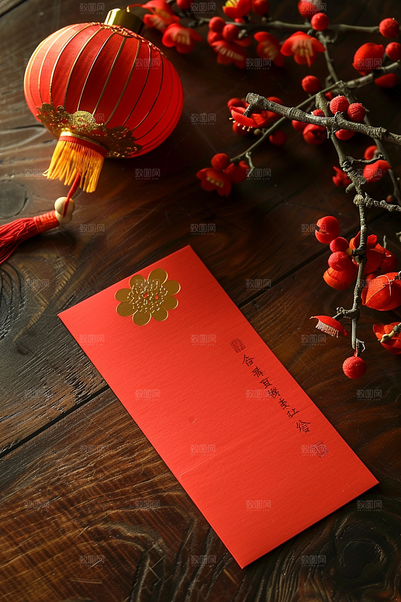 红包送礼祝福摄影图