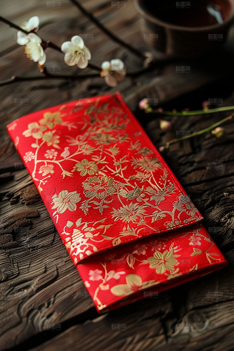 红包祝福春节摄影图