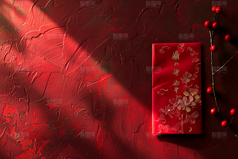 红包祝福中国风摄影图