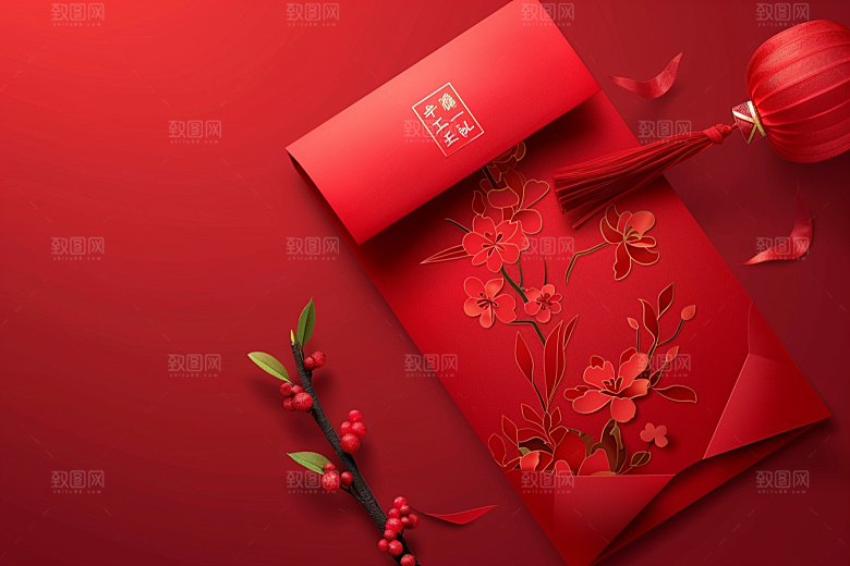 红包婚礼吉利摄影图