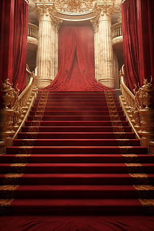 红毯楼梯颁奖典礼晚宴渲染图