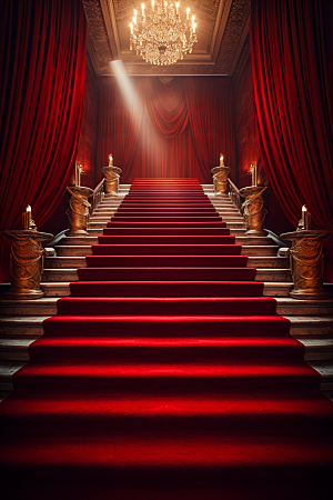 红毯楼梯晚宴颁奖典礼渲染图