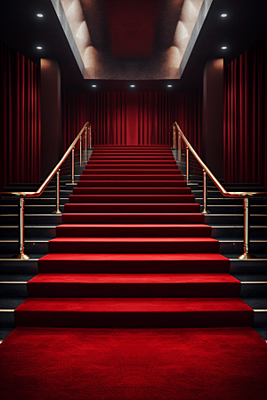红毯楼梯实景效果活动渲染图