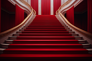红毯楼梯高端晚会渲染图
