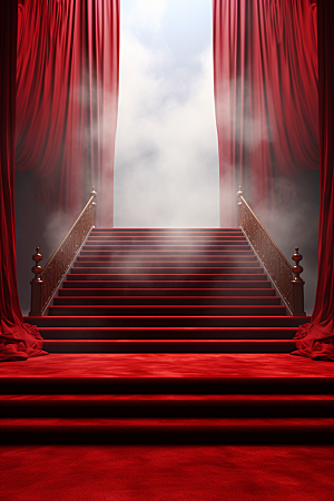 红毯楼梯晚会展示渲染图