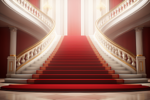红毯楼梯实景效果活动渲染图