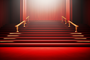 红毯楼梯展示晚宴渲染图
