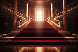 红毯楼梯晚宴实景效果渲染图