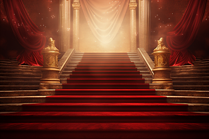 红毯楼梯高端展示渲染图