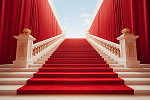 红毯楼梯展示高端渲染图