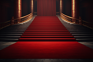 红毯楼梯活动展示渲染图