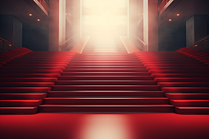 红毯楼梯展示晚宴渲染图