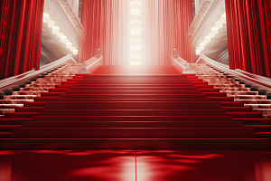 红毯楼梯晚宴模型渲染图