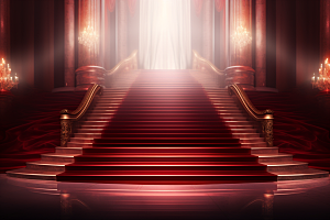 红毯楼梯模型活动渲染图