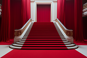 红毯楼梯活动模型渲染图