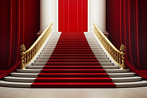 红毯楼梯活动展示渲染图