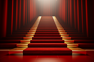 红毯楼梯展示颁奖典礼渲染图